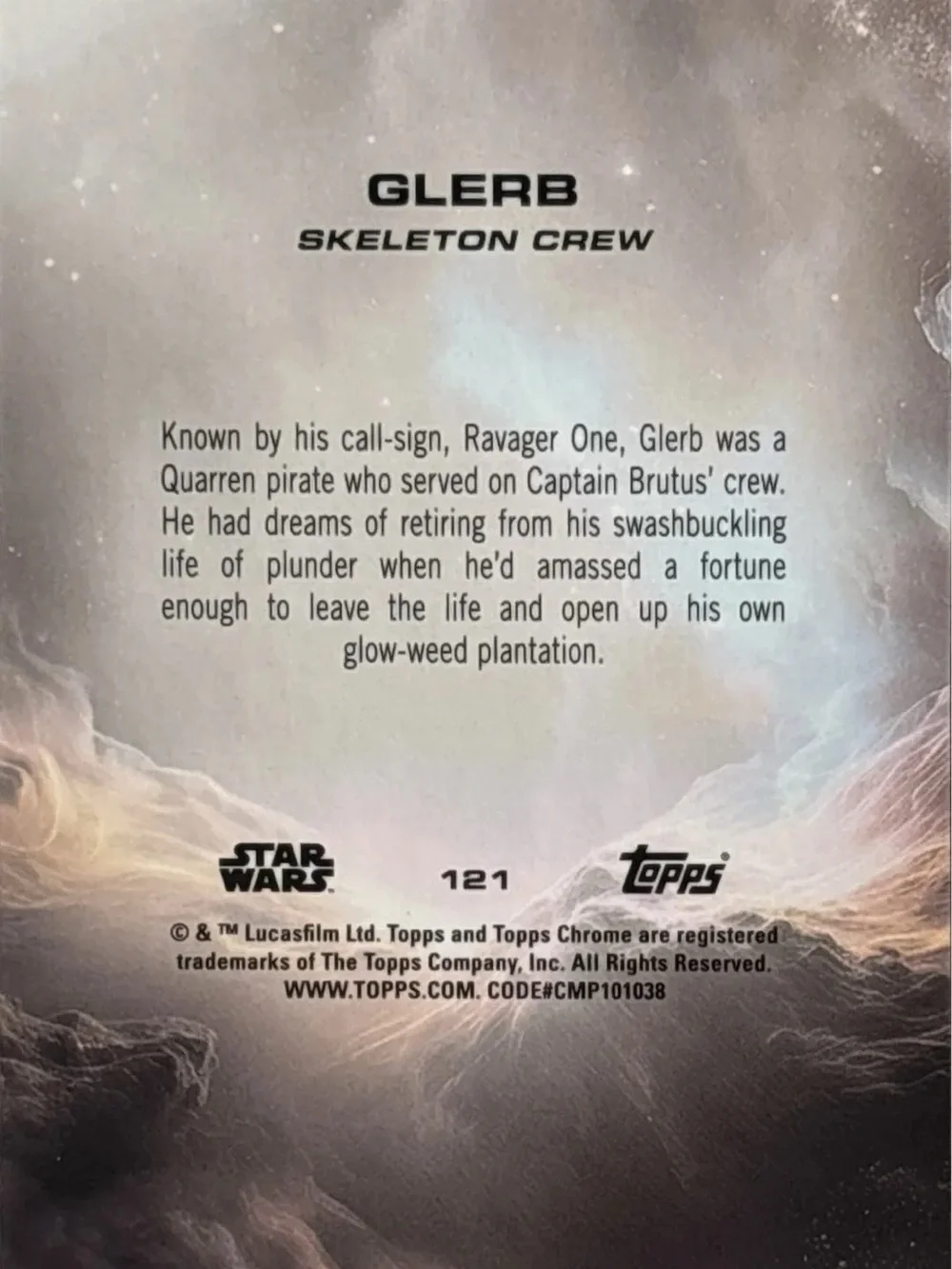 Topps Chrome Star Wars Glerb Trading Card
